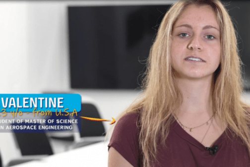 Valentine, 23, Master of Science in Aerospace Engineering student